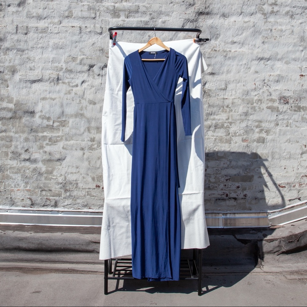 Missguided slinky high slit dress